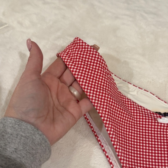 New! Frankies Bikinis Enzo Cheeky Bikini Bottom in Ladybug Gingham 31509 - Picture 7 of 13